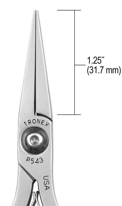 Tronex P543 Long, Thin Flat Nose Pliers with Long, Smooth Jaw, 5.40" OAL