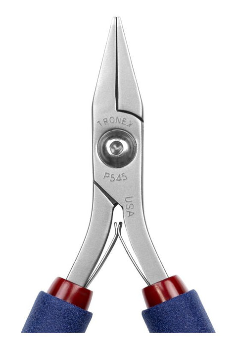 Tronex P545 Flat Nose Pliers with Short, Smooth Jaw & Wide Tips, 5.00" OAL