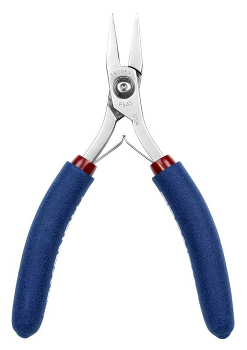 Tronex P545 Flat Nose Pliers with Short, Smooth Jaw & Wide Tips, 5.00" OAL