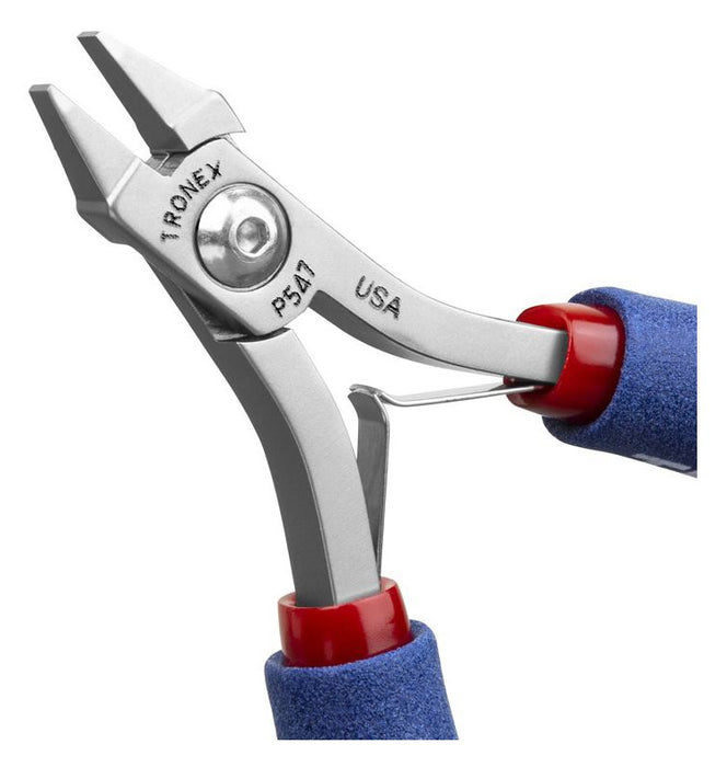 Tronex P547 Flat Nose Gripping Pliers with Stubby Jaw, 4.60" OAL