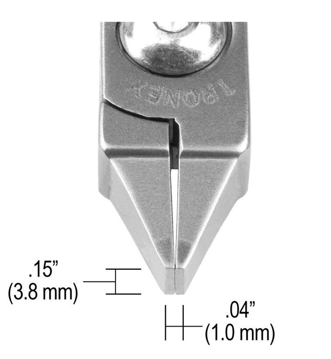 Tronex P547 Flat Nose Gripping Pliers with Stubby Jaw, 4.60" OAL