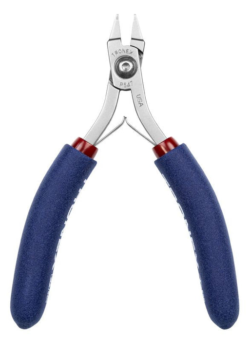 Tronex P547 Flat Nose Gripping Pliers with Stubby Jaw, 4.60" OAL