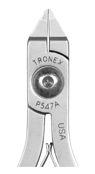 Tronex P547A Flat Nose Gripping Pliers with Angled Stubby Jaw, 4.60" OAL