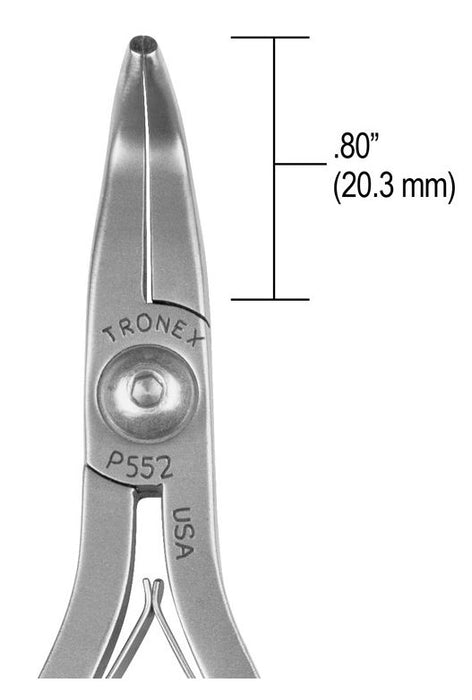 Tronex P552 Bent Nose Pliers with 60° Angled Sturdy Tips, 5.00" OAL