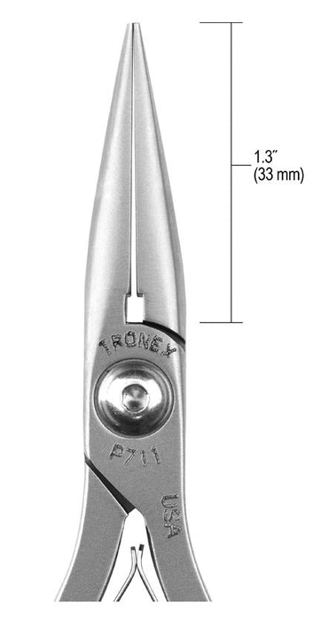 Tronex P711 Chain Nose Pliers with Long, Smooth Jaw & Long Ergonomic Handles, 6.50" OAL