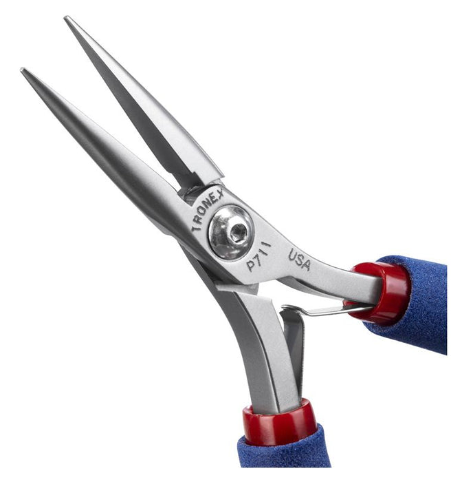 Tronex P711 Chain Nose Pliers with Long, Smooth Jaw & Long Ergonomic Handles, 6.50" OAL