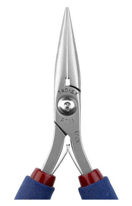 Tronex P711 Chain Nose Pliers with Long, Smooth Jaw & Long Ergonomic Handles, 6.50" OAL