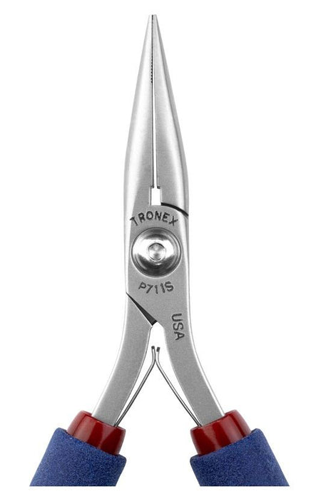 Tronex P711S Chain Nose Pliers with Long, Serrated Jaw & Long Ergonomic Handles, 6.50" OAL