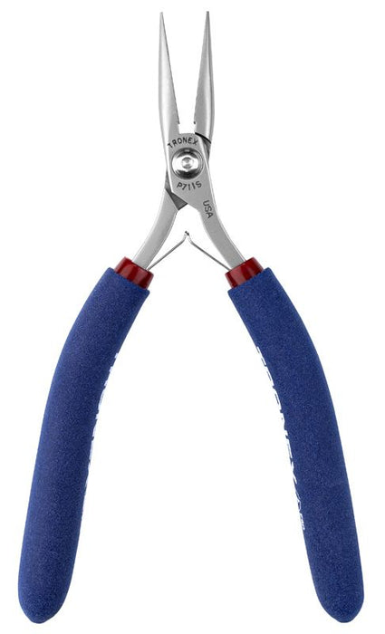 Tronex P711S Chain Nose Pliers with Long, Serrated Jaw & Long Ergonomic Handles, 6.50" OAL