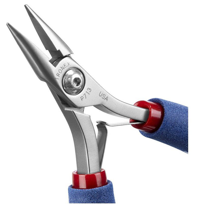 Tronex P713 Chain Nose Pliers with Short, Smooth Jaw & Long Ergonomic Handles, 5.90" OAL