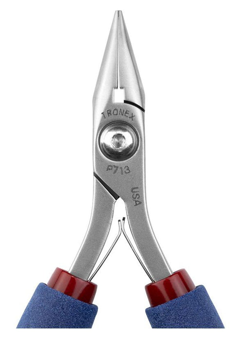 Tronex P713 Chain Nose Pliers with Short, Smooth Jaw & Long Ergonomic Handles, 5.90" OAL