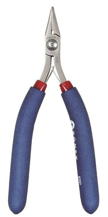 Tronex P713 Chain Nose Pliers with Short, Smooth Jaw & Long Ergonomic Handles, 5.90" OAL