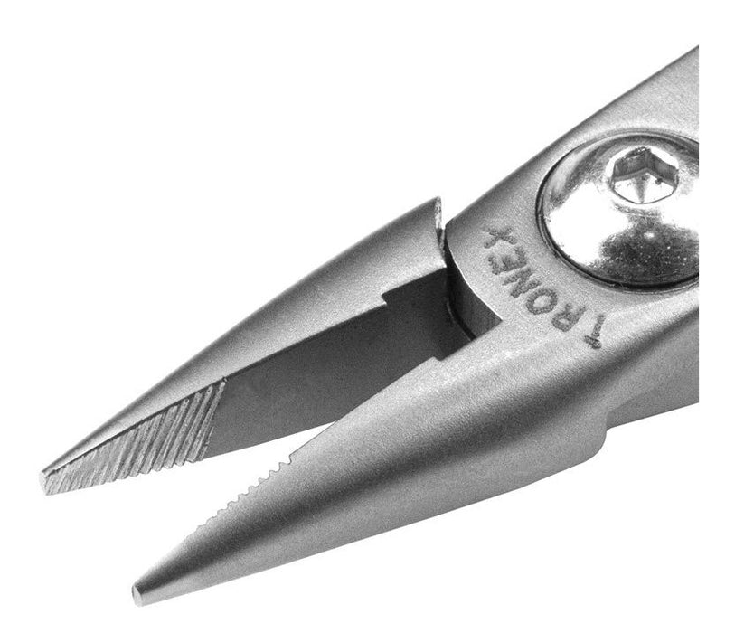 Tronex P713S Chain Nose Pliers with Short, Serrated Jaw & Long Ergonomic Handles, 5.90" OAL