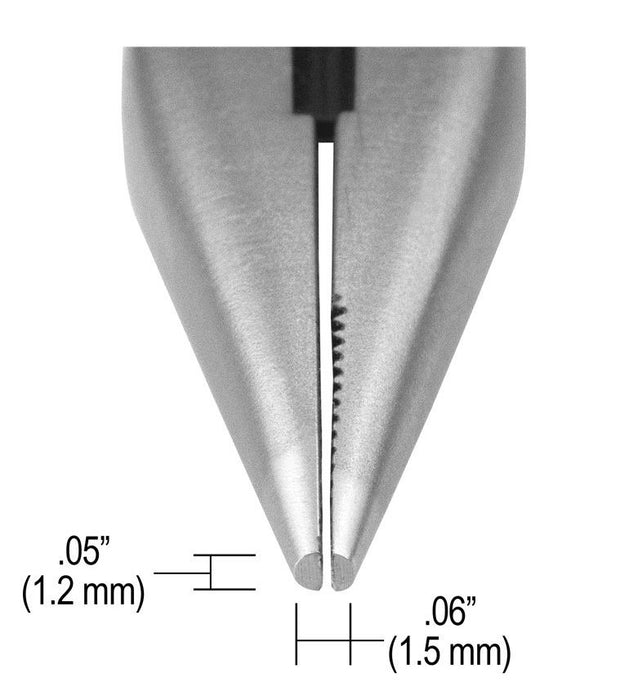 Tronex P713S Chain Nose Pliers with Short, Serrated Jaw & Long Ergonomic Handles, 5.90" OAL