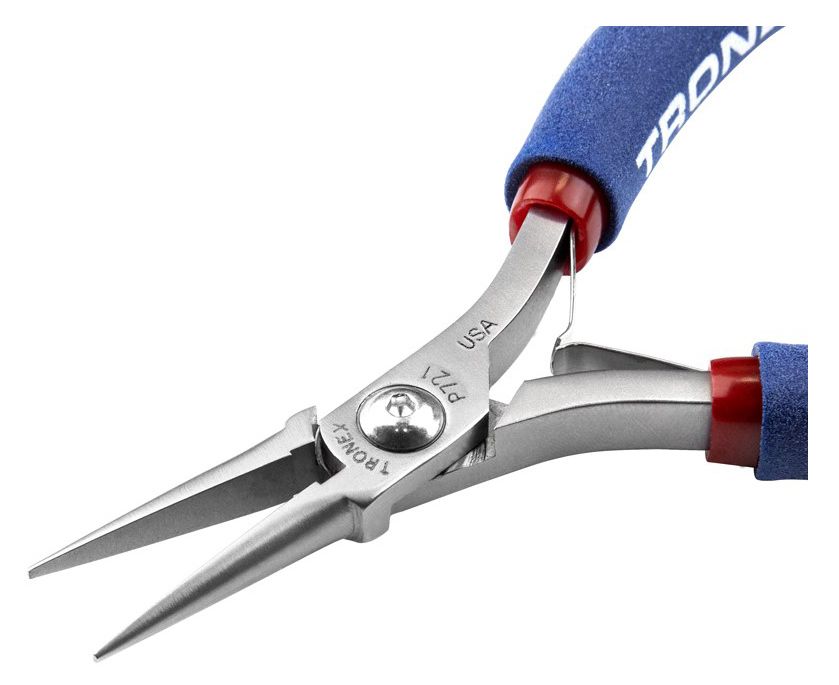 Tronex P721 Needle Nose Lead-Forming Pliers with Long, Smooth Jaw & Long Ergonomic Handles, 6.40" OAL