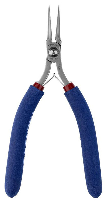 Tronex P721S Needle Nose Lead-Forming Pliers with Long, Serrated Jaw & Long Ergonomic Handles, 6.40" OAL