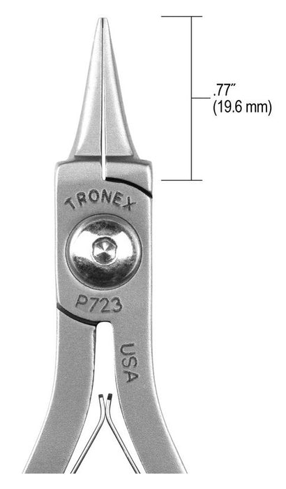 Tronex P723 Needle Nose Pliers with Short, Smooth Jaw & Long Ergonomic Handles, 5.90" OAL