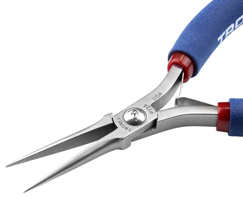 Tronex P724 Needle Nose Pliers with Extra-Long, Smooth Jaw & Long Ergonomic Handles, 6.80" OAL