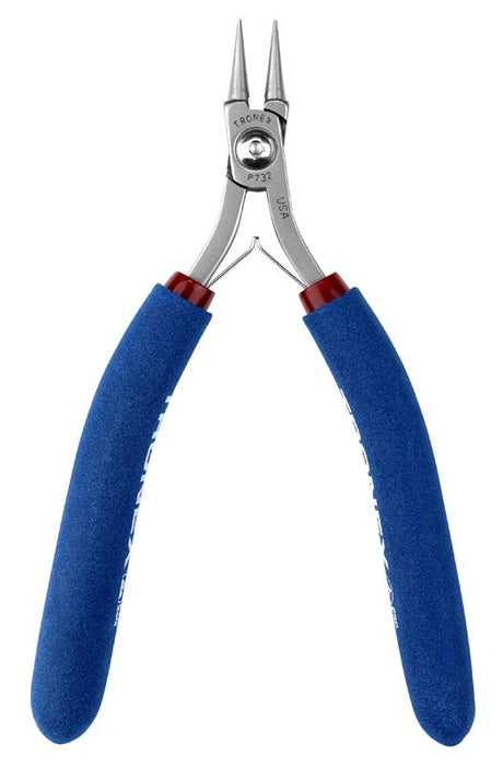 Tronex P732 Round Nose Bending Pliers with Short Jaw & Long Ergonomic Handles, 5.90" OAL