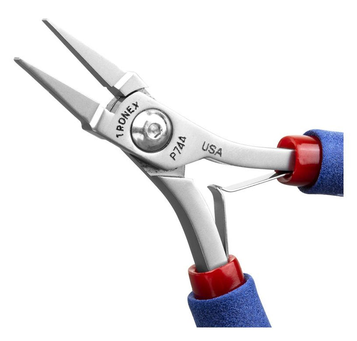 Tronex P744 Flat Nose Gripping/Bending Pliers with Short, Smooth Jaw & Long Ergonomic Handles, 6.00" OAL