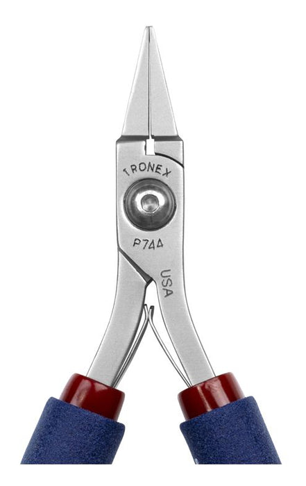 Tronex P744 Flat Nose Gripping/Bending Pliers with Short, Smooth Jaw & Long Ergonomic Handles, 6.00" OAL