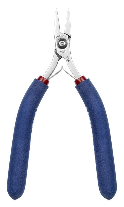 Tronex P745 Flat Nose Pliers with Short, Smooth Jaw, Wide Tips & Long Ergonomic Handles, 6.00" OAL