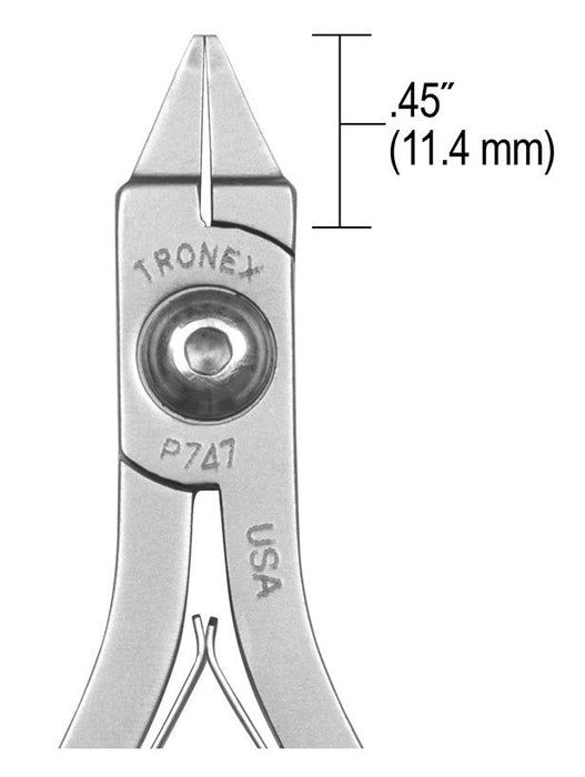 Tronex P747 Flat Nose Gripping Pliers with Stubby Jaw & Long Ergonomic Handles, 5.60" OAL