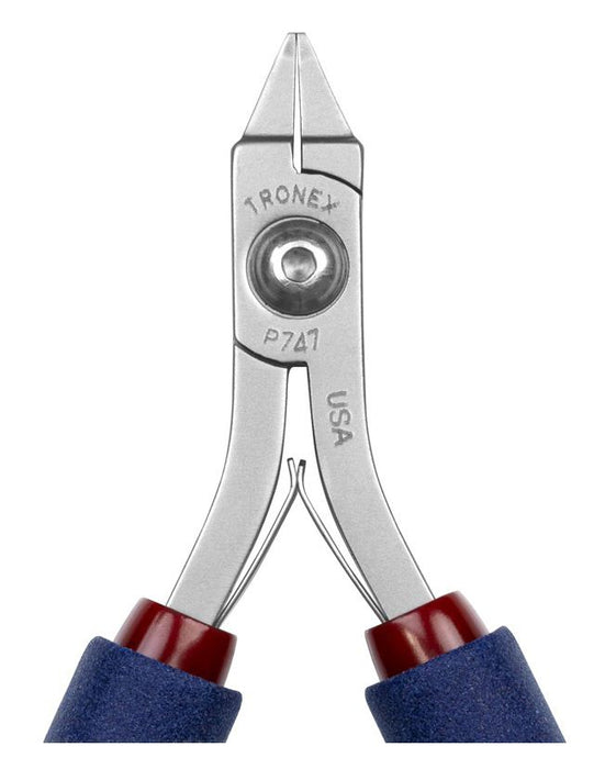 Tronex P747 Flat Nose Gripping Pliers with Stubby Jaw & Long Ergonomic Handles, 5.60" OAL