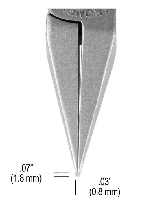 Tronex P748 Flat Nose Pliers with Medium, Smooth Jaw, Narrow Tips & Long Ergonomic Handles, 6.20" OAL