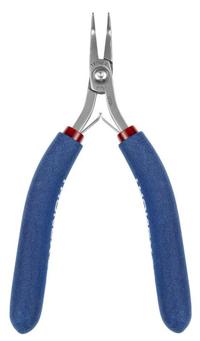 Tronex P751 Bent Nose Pliers with 60° Angled Smooth Jaw, Fine Tips & Long Ergonomic Handles, 6.00" OAL