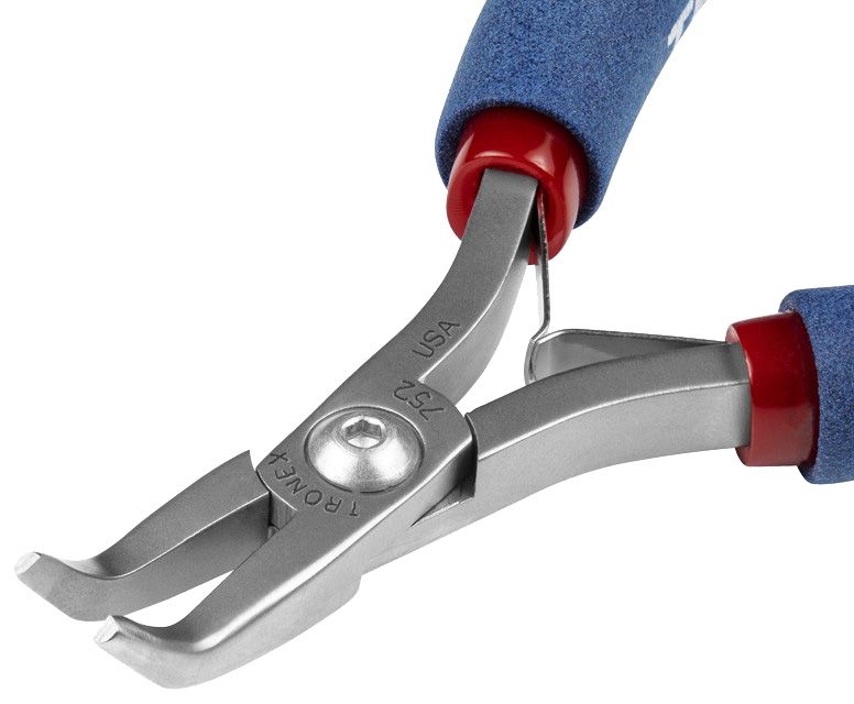 Tronex P752 Bent Nose Pliers with 60° Angled Sturdy Tips & Long Ergonomic Handles, 6.00" OAL