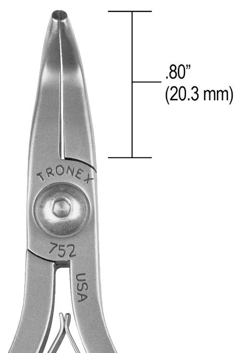 Tronex P752 Bent Nose Pliers with 60° Angled Sturdy Tips & Long Ergonomic Handles, 6.00" OAL