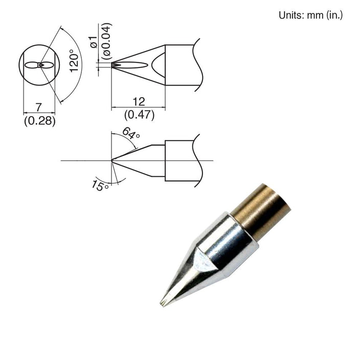 Hakko TX1-XDR, 140W Chisel Tip Soldering Tip (Qty of 10)