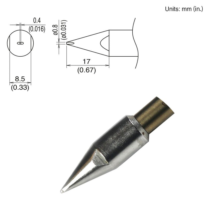 Hakko TX2-XD08, 260W Chisel Tip Soldering Tip