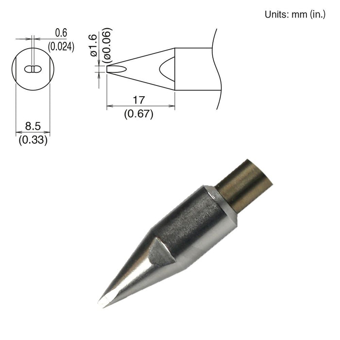 Hakko TX2-XD16, 260W Chisel Tip Soldering Tip (Qty of 10)