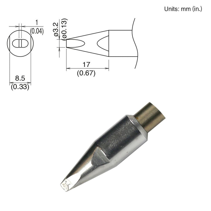 Hakko TX2-XD32, 260W Chisel Tip Soldering Tip