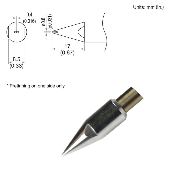 Hakko TX2-XDF08, 260W Chisel Tip Soldering Tip