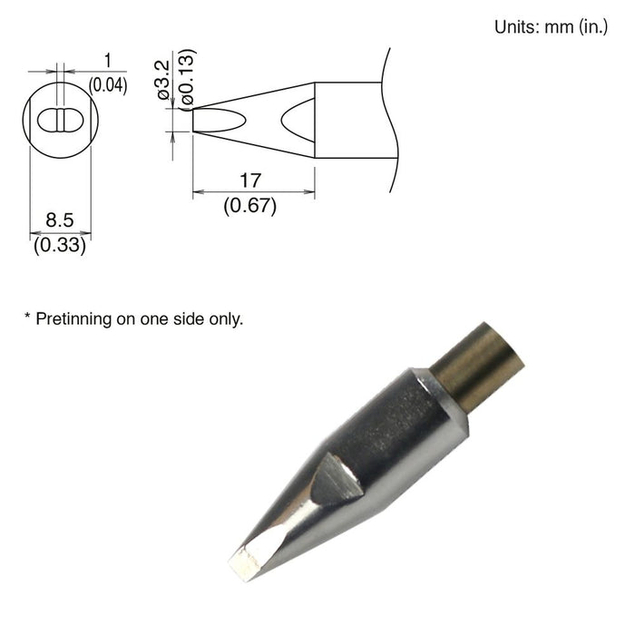 Hakko TX2-XDF32, 260W Chisel Tip Soldering Tip