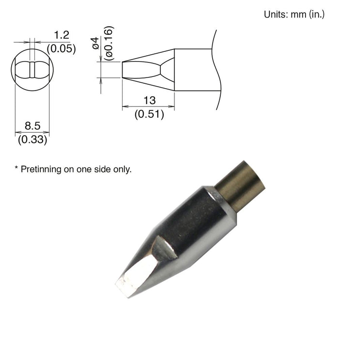 Hakko TX2-XDF4, 260W Chisel Tip Soldering Tip