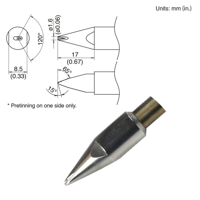 Hakko TX2-XDRF16, 260W Chisel Tip Soldering Tip (Qty of 10)