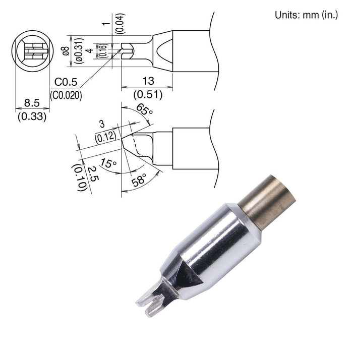 Hakko TX2-XRK1040, 260W Slot Tip (Qty of 10)