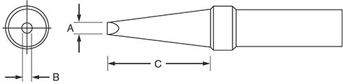 TIP,SINGLE FLAT,.024" -Qty10