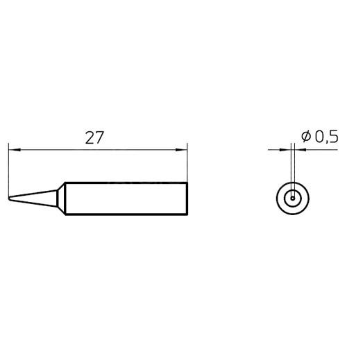 Weller T0054485099 Conical Micro Fine Soldering Tip, 0.25mm